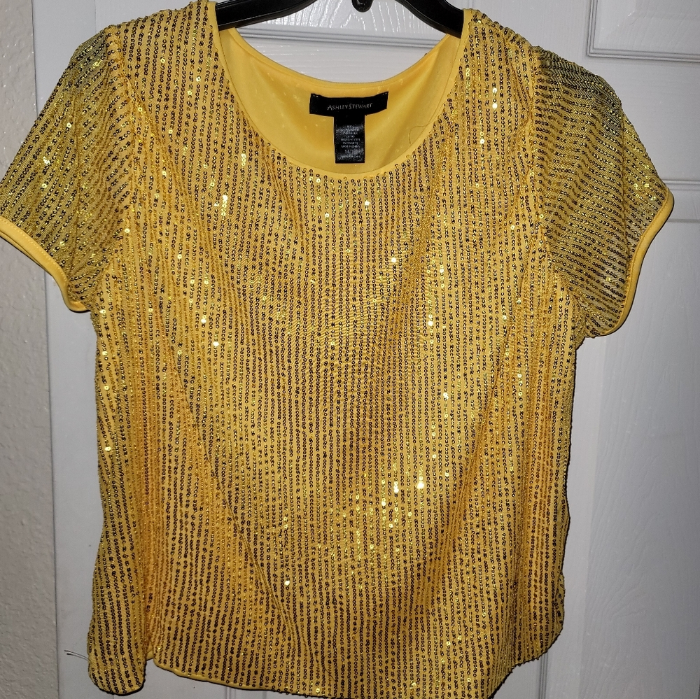 Sequin crop top